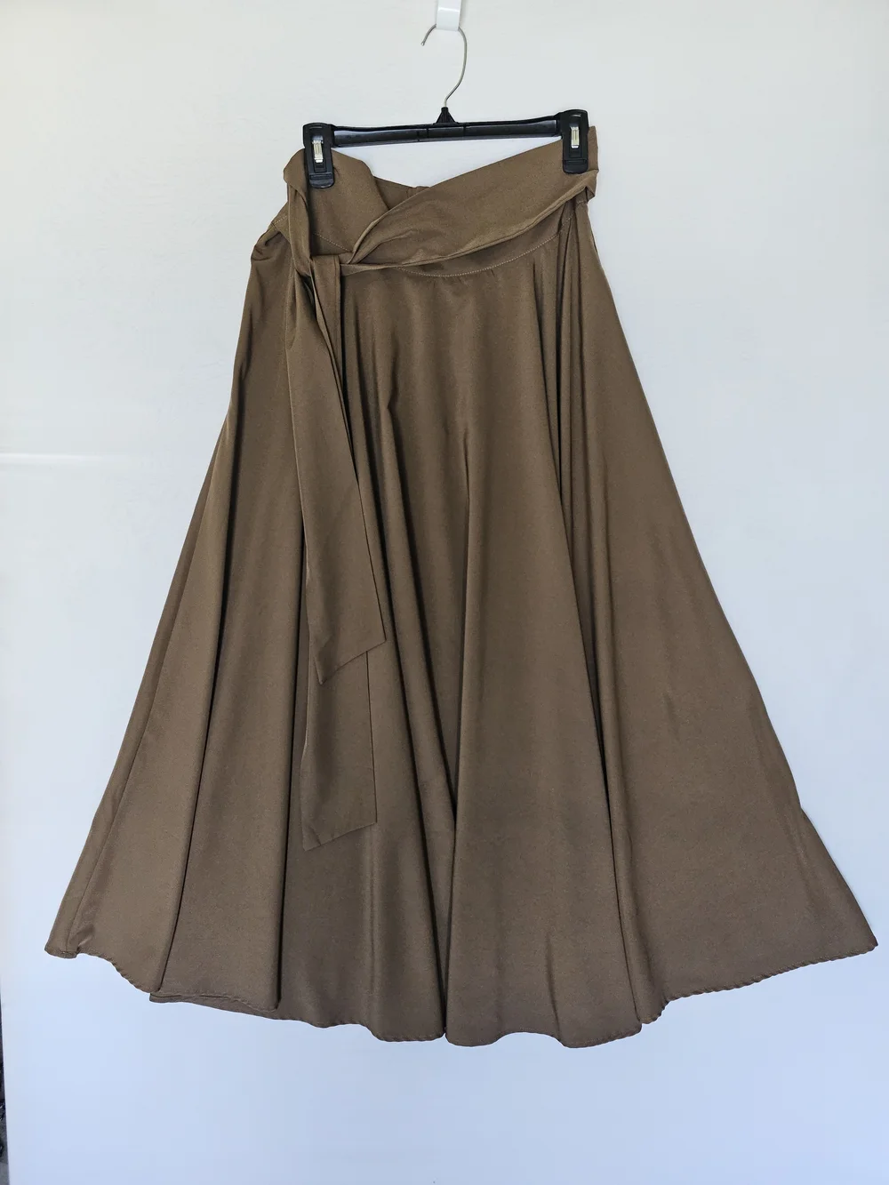 SHEIN Chic Coffee/Brown Maxi Skirt with Waist Tie - Size XL